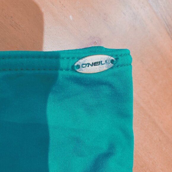 O’Neill Saltwater Teal Triangle Knot Bikini + Ruched Cheeky Bikini Bottom Set - Picture 9 of 11